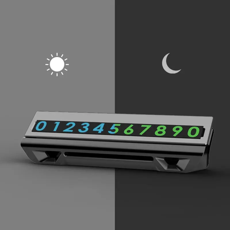 Temporary Car Parking Card with Aromatherapy Telephone Number Card Night Light Phone Number Card Hidden Number Plate Car Styling
