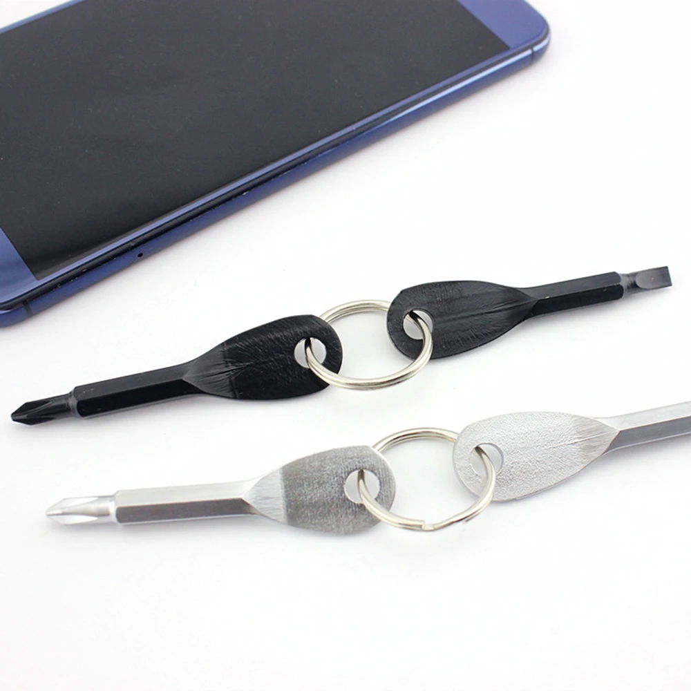 جديد 2 قطع شظية السوداء الكمال multitools مفتاح حلقة مجموعة مفك edc المحمولة ميني جيب أداة تعيين مع المفاتيح