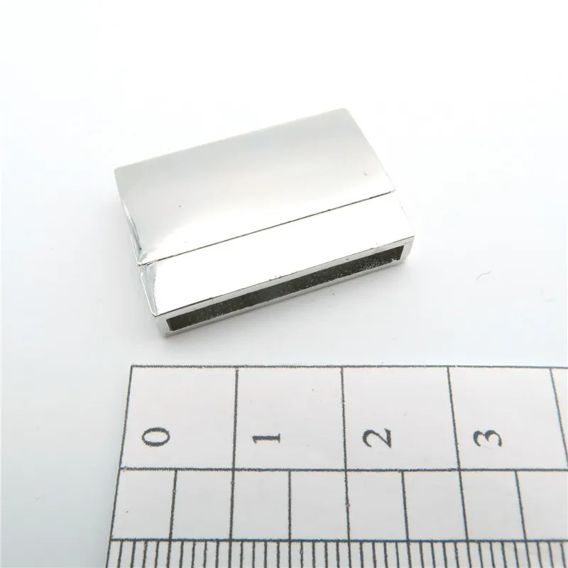 5 pcs 15*3 мм Тройная нить на плоской подошве кожаная магнитная застежка, 15 мм кожаные принадлежности антикварный серебряный браслет выводы D-6-97