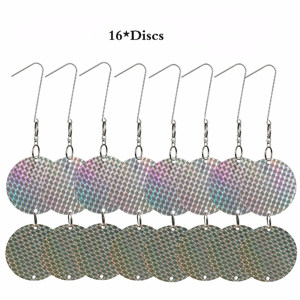 Bird Repellent Deterrent Reflective Discs Woodpecker Pigeon Crow Hawk Goose Seagull Disks Scarers | Дом и сад