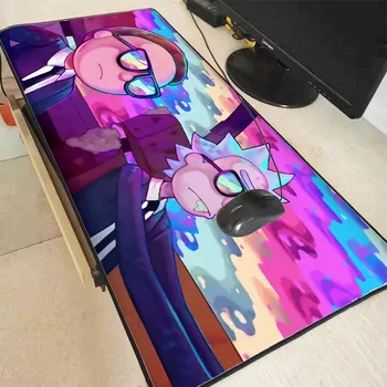

Mairuige Rick and Morty Anime Office Mice Gamer Soft Large Locking Edge Mouse Pad Size for 30x80cm and 40x90cm Gaming Mousepads