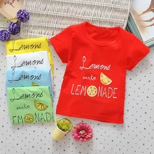 WYNNE GADIS Summer Baby Girls Short Sleeve O Neck Cartoon Letter Casual T-shirt Kids Boys Cotton Tops Tee roupas de bebe