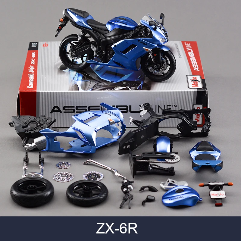 Maisto Kawasaki ZX6R синий модель мотоцикла комплект 1:12 Масштаб металла литья под давлением модели двигателя велосипед миниатюрная гоночная игрушка для коллекции подарков