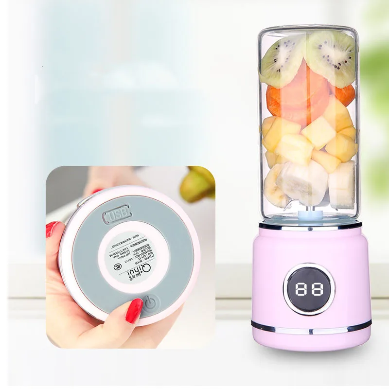  420ml 6Blades Portable USB Rechargable Electric Fruit Juicer Handheld Blender Juice Bottle Cup Kitc - 32961244426