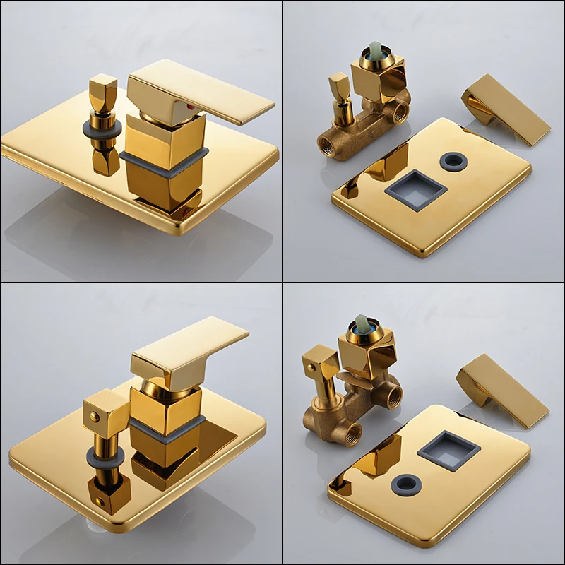 Bathroom Faucet Bathroom Shower Faucet Set Golden Rainfall Shower Faucet Set Wall Mount