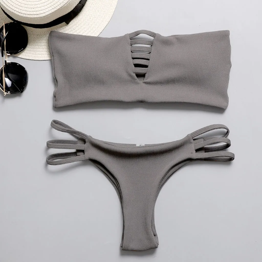 2019 купальник бикини femme push up bagno donna женская из двух частей печати волнующий