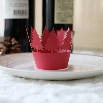 

Free shipping paper craft party supplies cake topper christmas decoration cupcake wrapper DG-16