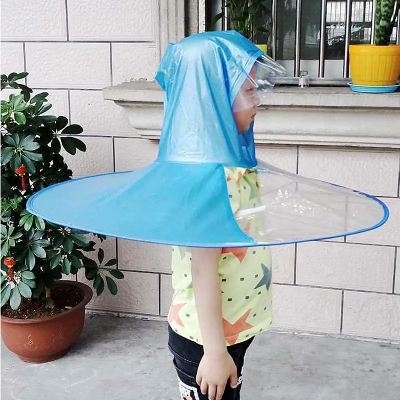 UFO Baby Raincoat Rain Hat Umbrella Cover Cloak Non Handle Rain Cape Creative Design Funny Baby Outdoor Boys Girls Windproof