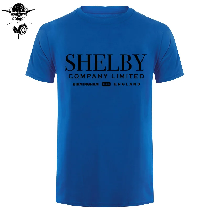 Shelby компания ограниченная вдохновленная Peaky blinds печатные футболки Топ тройник хлопок юморная Мужская футболка с круглым вырезом под горло черный стиль
