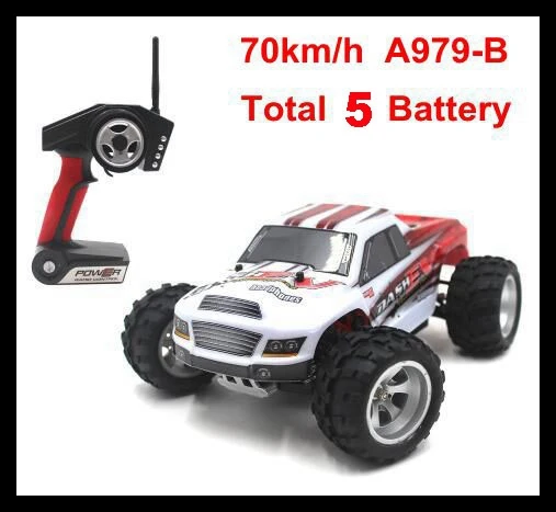 Рекомендуемый Wltoys 70 км/ч 1:18 2,4 г 4ch 4wd A959-B и A979-B пульт дистанционного управления RC гоночная машинка грузовик радиоуправляемое Багги внедорожник - Цвет: 70kmH a979B 5 bty