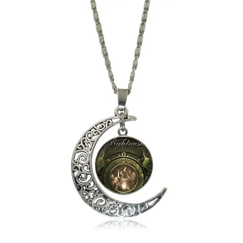 Ей эмалированная рок группа Nightwish Glass ожерелье с подвеской кабошоном модное для