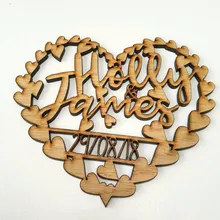 Деревянные, на выбор сердце невесты и жениха имя и Дата свадебный подарок на заказ деревянные вечерние блага для свадьбы