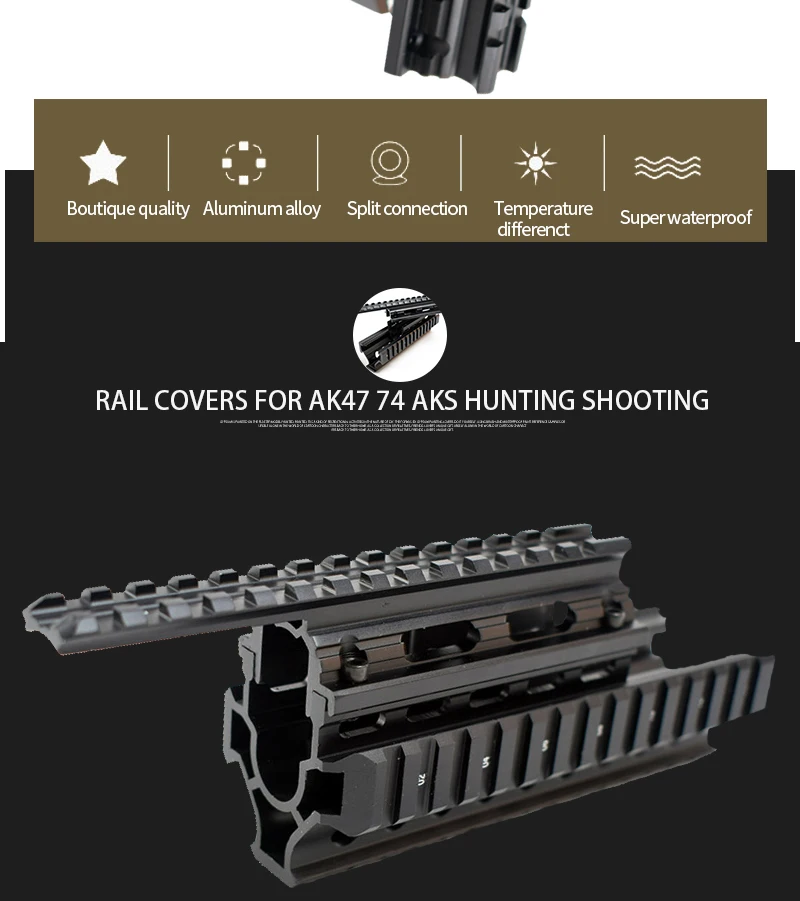 Тактический Quad Rail Mount Универсальный Quad Said Rails Handguard Rail w 12 шт. рельсовые Чехлы для AK47 74 AKS охотничья стрельба Caza