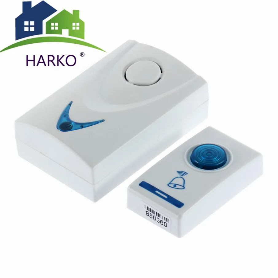

New Arrival 1 pcs LED Wireless Chime Door Bell Gate Alarm Doorbell & Wireles Remote control 32 Tune Songs