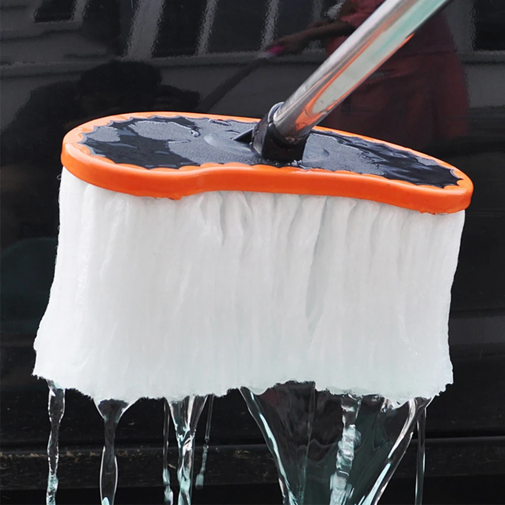 LEEPEE регулируемый телескопический инструмент для чистки, автомобильные щетки, мягкая молочная шелковая швабра, щетка для мытья автомобиля