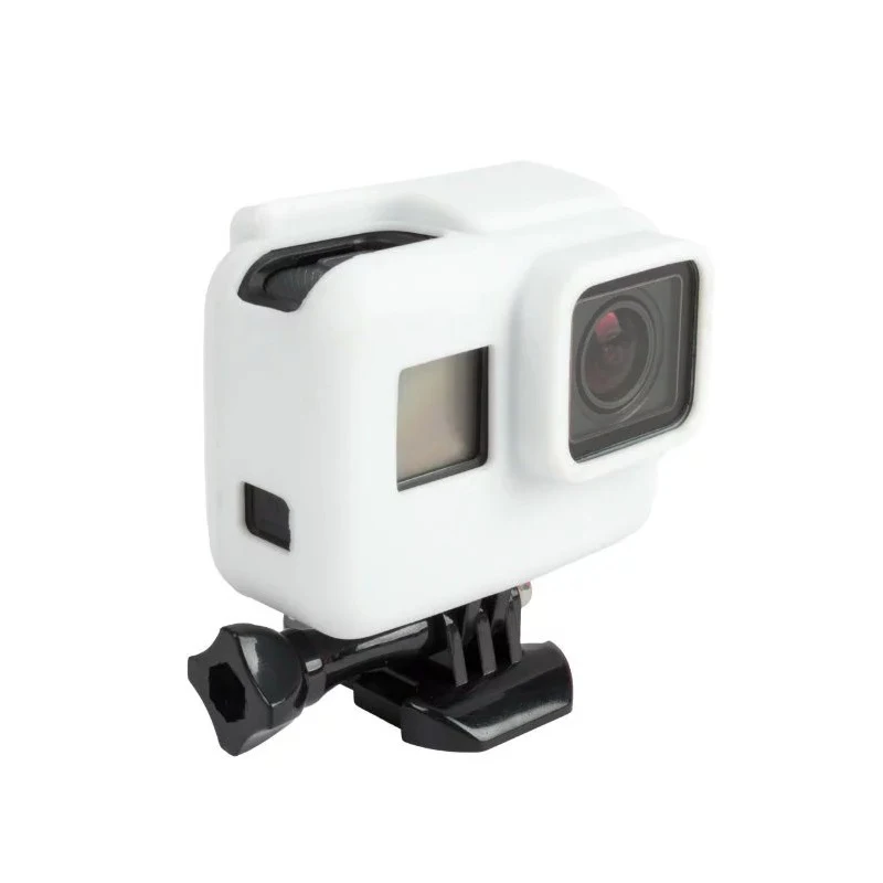 Мягкий силиконовый чехол, защитная крышка для экшн-камеры, стандартная рамка для GoPro Hero 5 6 7, черный, аксессуары для спортивной камеры