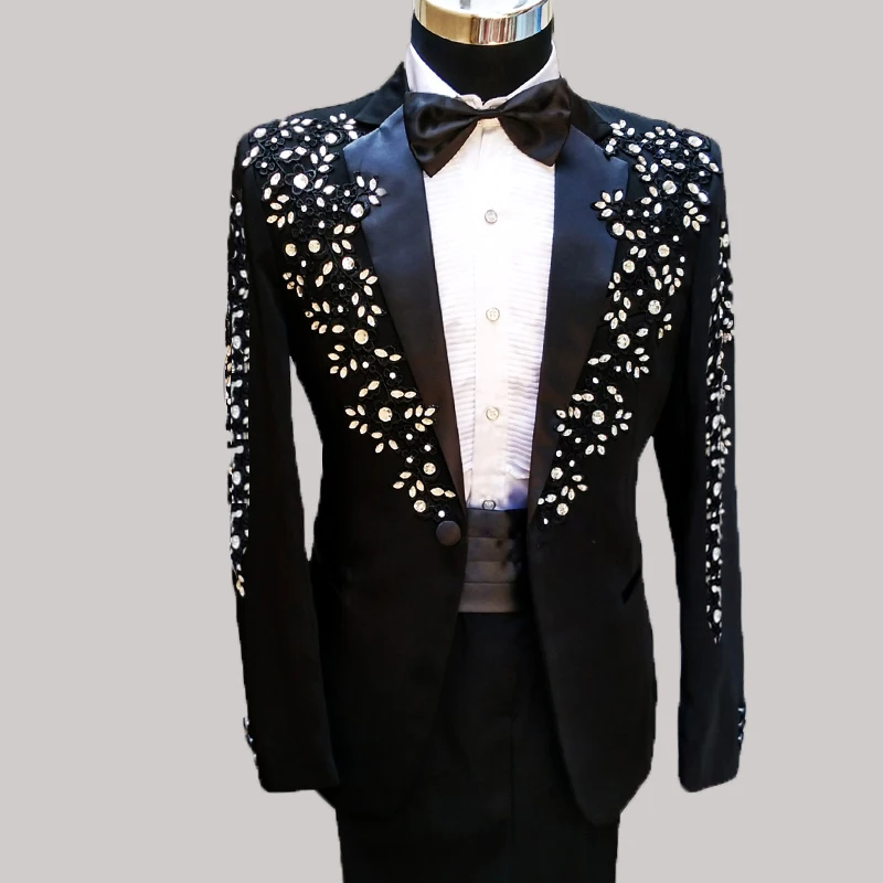 Buy 100real mens full embroidery crystal beading