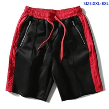 Новое поступление, модные супер большие свободные модные повседневные летние шорты с эластичной талией, хлопковые мужские шорты размера плюс 2XL3XL4XL5XL6XL7XL8XL