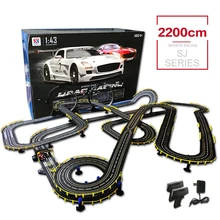 SJ радиоуправляемые машинки, игрушки 1:43, Высокоскоростная серия гоночных матчей, длина 2200 см, Игрушечный трек с электрическим проводным управлением, игрушечный автомобиль, бренд