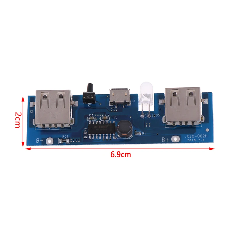 

5V 1A Mobile Power Bank Charger Control Module Micro USB Polymer Lithium Battery Charging Board DIY Step Up Boost