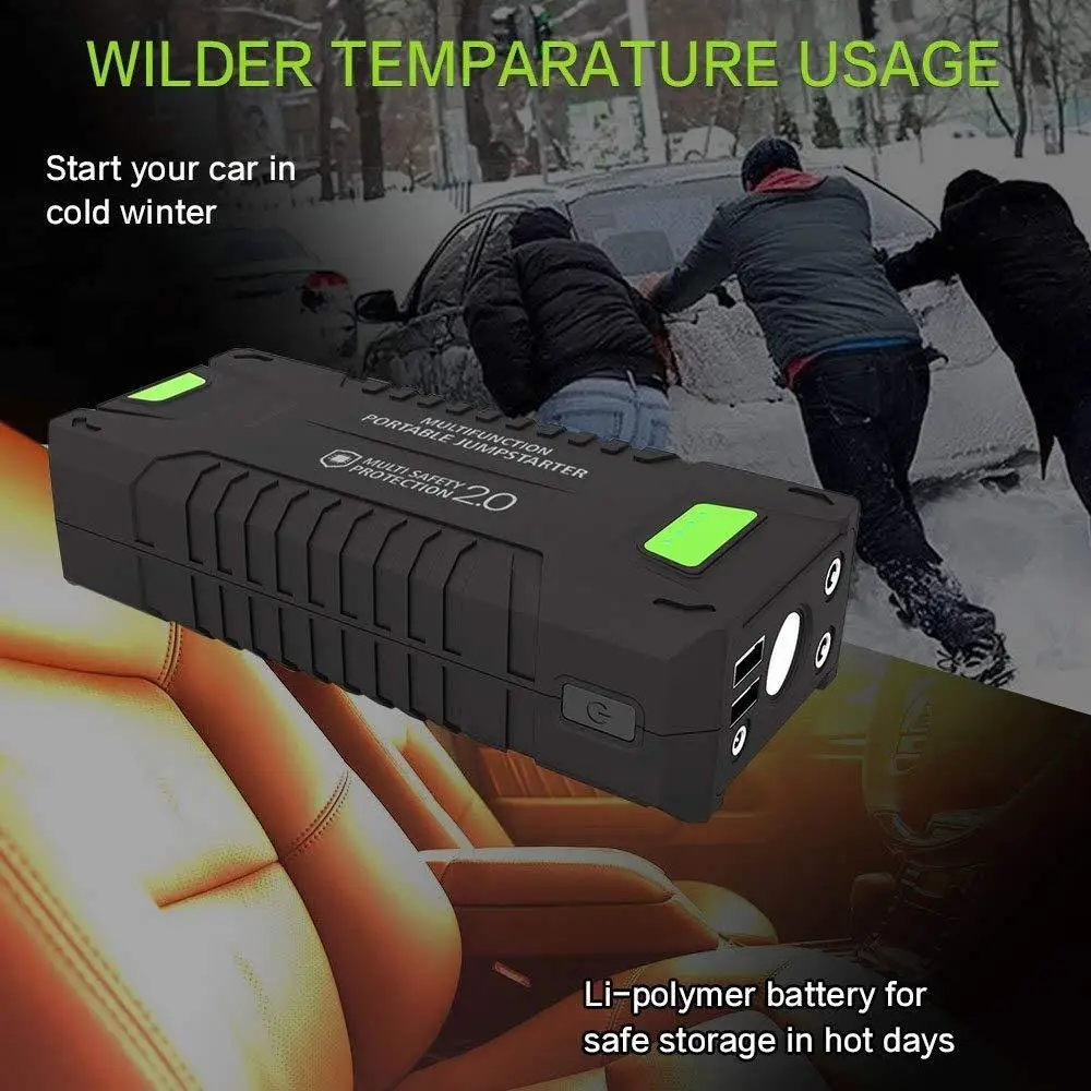 Автомобильный стартер 1000A 20000mAh Power Bank пусковой усилитель устройства 12В аварийное