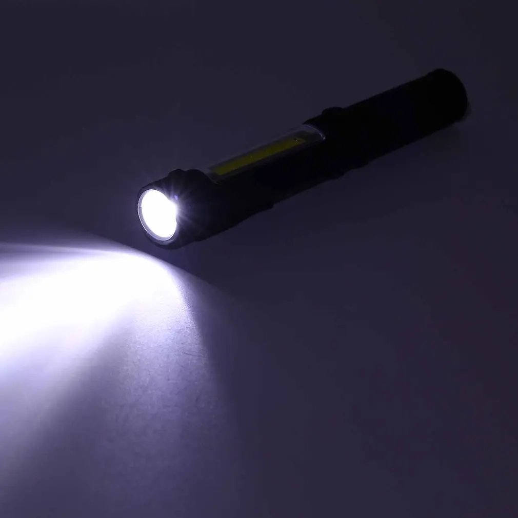 LED Flashlight COB Led Portable Plastic light LED Flashlight Torch Lamp With And Clip