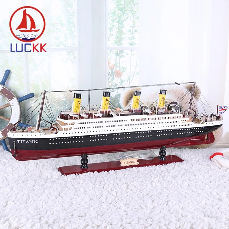 LUCKK 100 80 см Титаник классическая деревянная модель корабль светильник