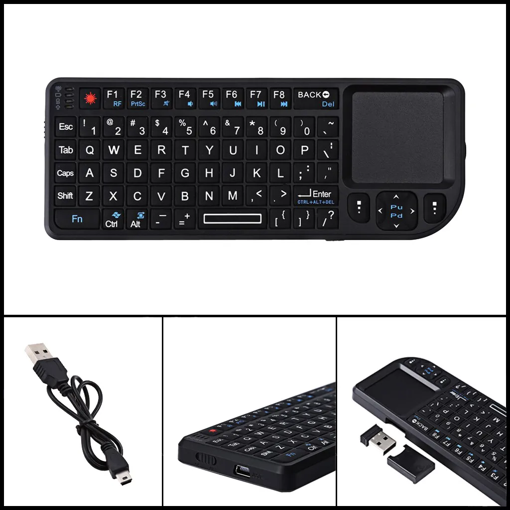 

2.4GHz Wireless Mini Touchpad and Numpad Keyboard With IR Light Keyboard For HTPC PS3 PS4 Windows PC,Laptop,Ios pad,Smart TV