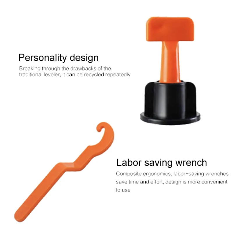 50PCS Positioning Tile Leveler Spacers Wedges Wall T-lock Floor Pliers System Hand Tools Flooring Wall Tile Positioning Leveler