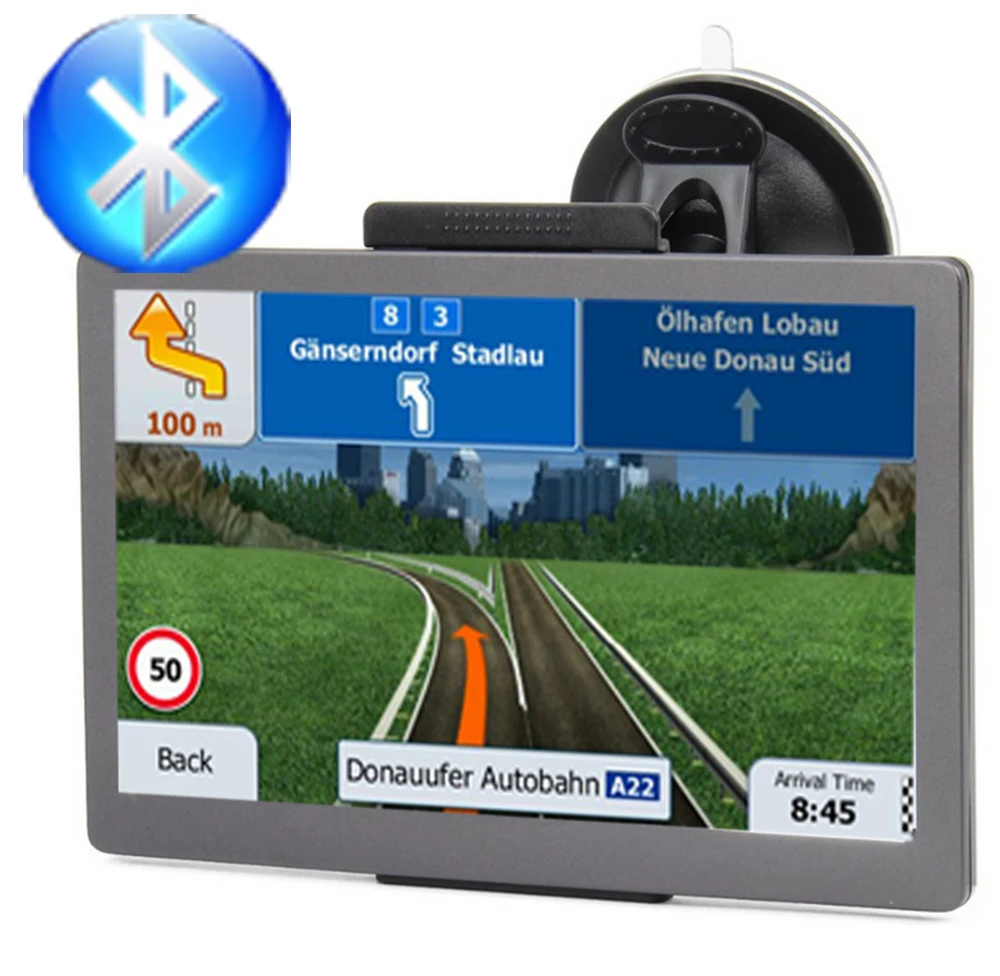 7" Truck Car GPS Navigation 8GB Navigator SAT NAV Free UK EU Map Touch Screen FM 