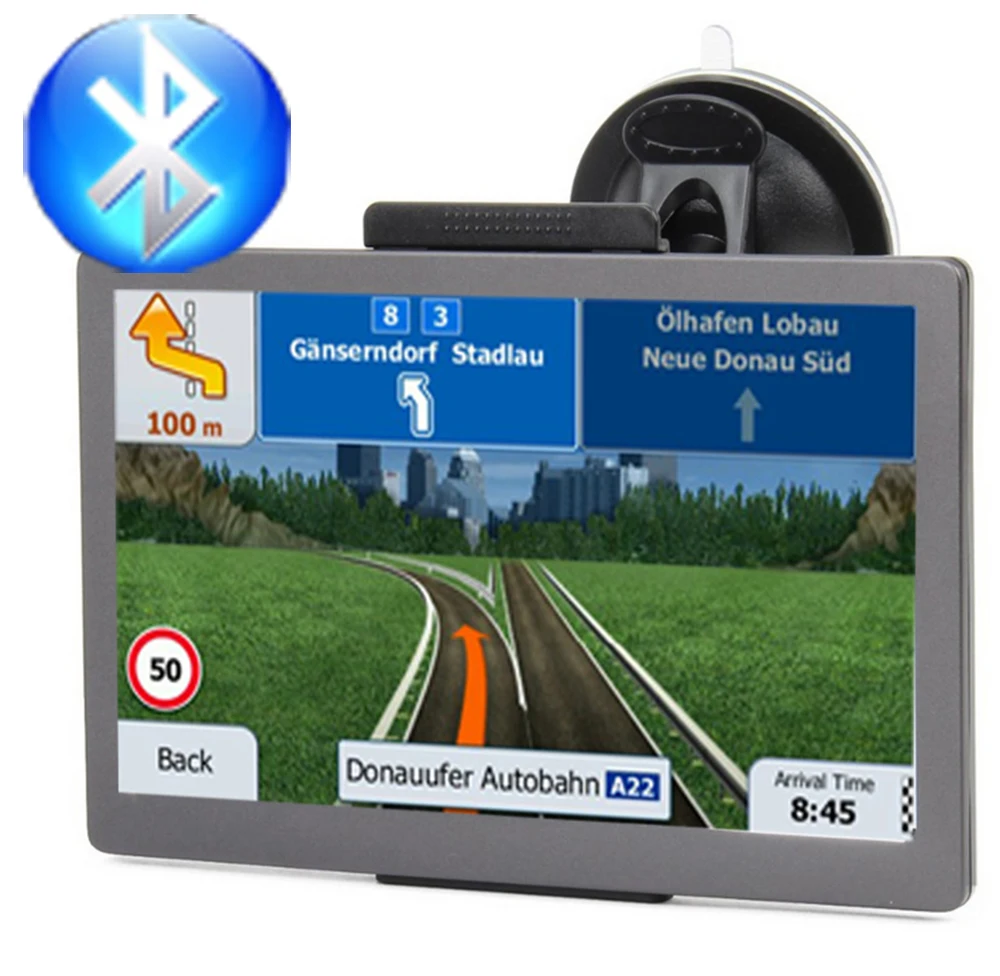 Автомобильный GPS навигатор 7 дюймов HD FM Bluetooth голосовой сигнализация грузовик