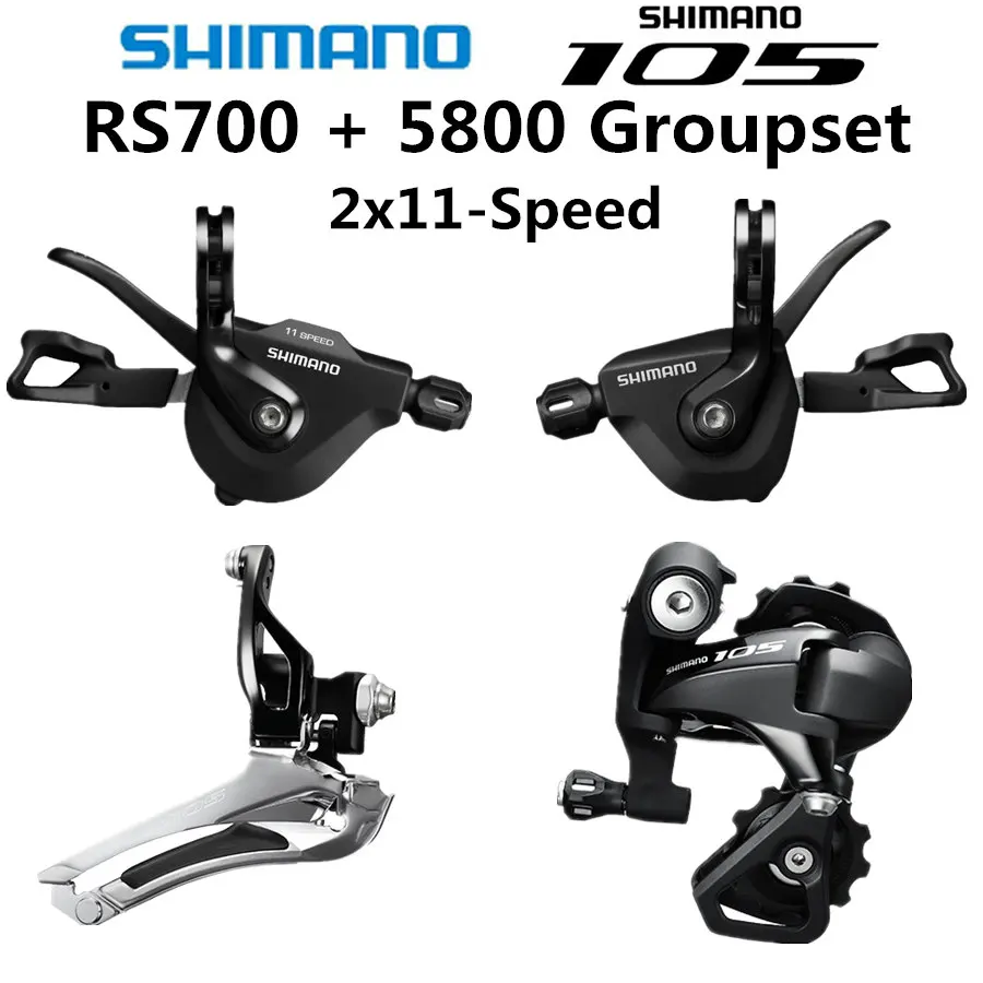 Велосипедные переключатели SHIMANO для шоссейного велосипеда SL+ FD+ RD, передний переключатель, задний переключатель RS700+ 5800, набор переключателей 105 5800