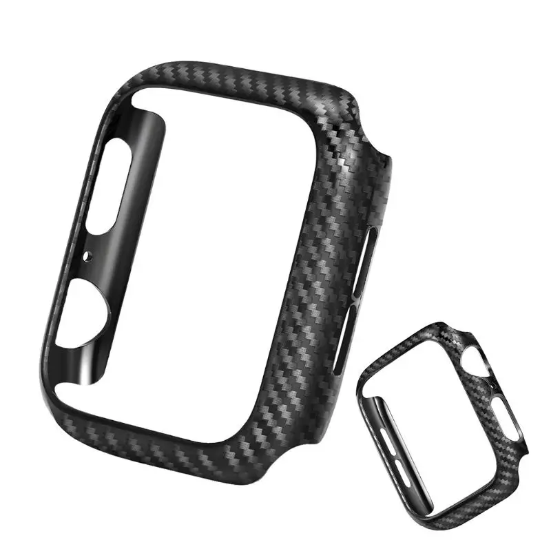 

Protective Case Bumper Carbon Fiber PC Frame CoverUniversal Smart Watch Accessories for Apple Watch iWatch 4