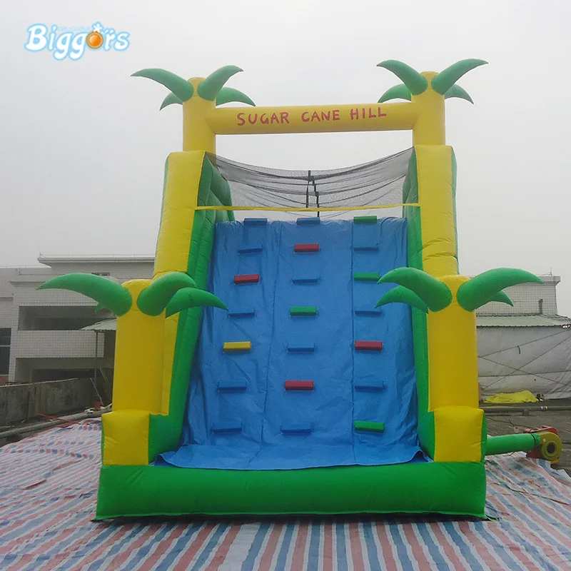 

Backyard Jungle Tropical Inflatable Bouncy Climbing Water Slide Inflatable Slide With Pool