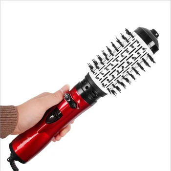 

2019 New Electric Hair Dryer Brush 2 In 1 Hair Straightener Roller Curling Rod Rotating Iron Brush One Step Hair Curler Brush