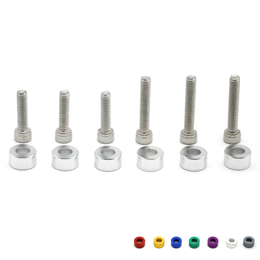 Alluminio 6 Pz Motore Dress Up 6Mm Metric Cup Rondelle Kit Fender Rondella Cam Cap Con Logo