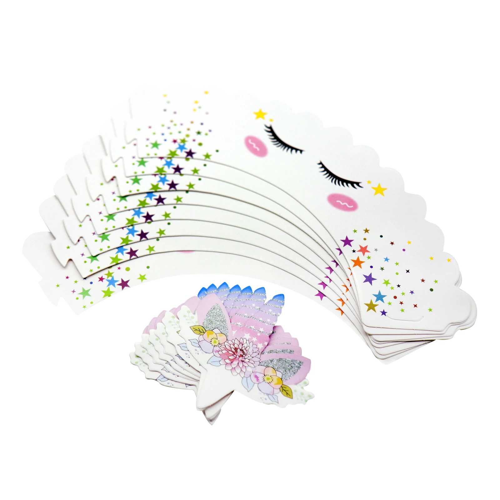 

New Unicorn Party Cupcake Wrapper 12 Cake Wrapper+12 Cake Topper DIY Wedding Baby Shower Kids Party Cake Decorating Supplies