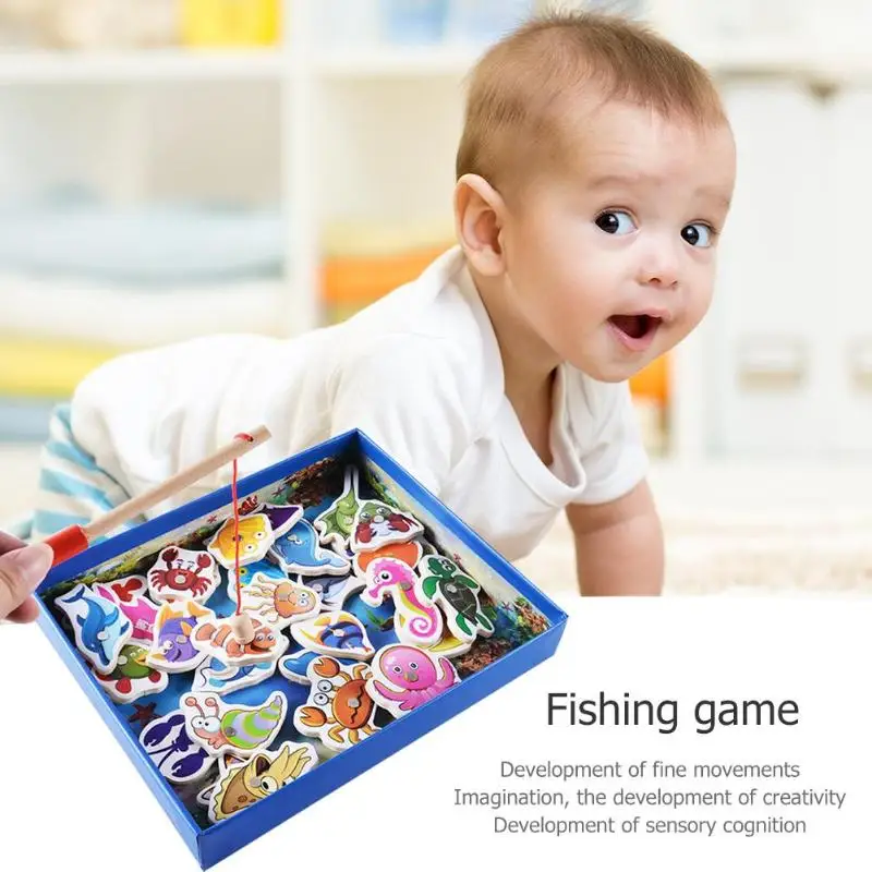 32 шт./компл. детская Магнитная рыбалка родитель-ребенок интерактивные игрушки игра дети 1 стержень 1 сетка 12 3D Рыба Детские игрушки для ванной открытый игрушка
