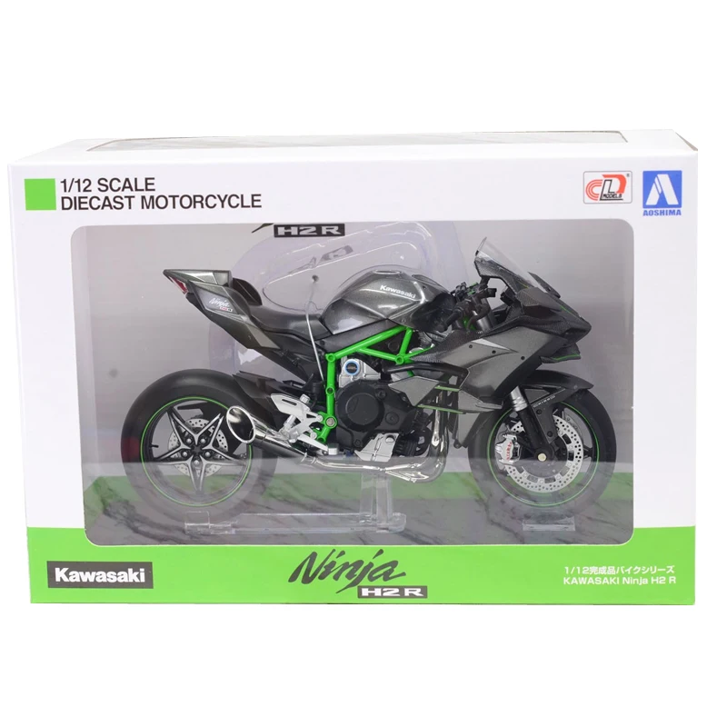 OHS Aoshima 104576 1/12 Ninja H2R course Ver. Modèle de moto moulé sous pression à l'échelle