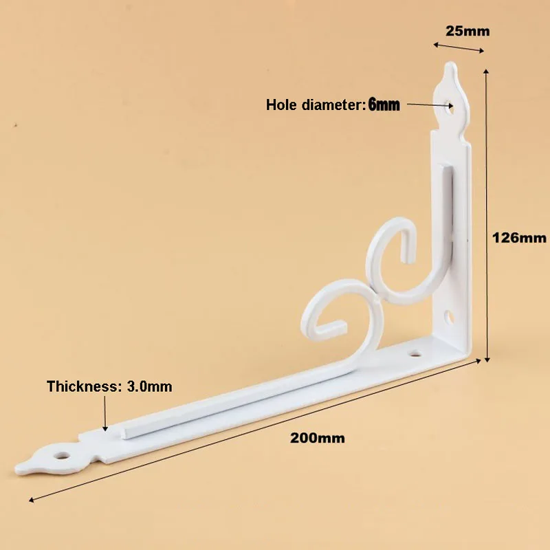 2 шт. кронштейн Металлической Полки L Форма утолщенной угловая скобка полка под прямым углом 6/8/10/12 дюймов кронштейн для сырьевых товаров мебельная фурнитура