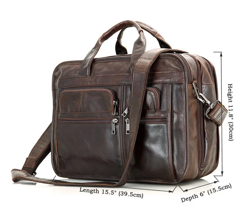 J.M.D уникальный дизайн натуральная винтажная кожа мужской портфель три части Мужская t дизайн многофункциональная Сумочка Сумка 7093C