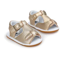 Сандалии для маленьких мальчиков и девочек; слипоны для малышей; Летняя обувь; сандалии из искусственной кожи для малышей 0-18 месяцев