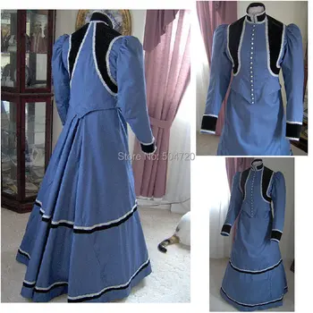 

Historical!R-170 19 century Vintage costume 1860S Victorian Lolita/Civil War Southern Belle Ball Halloween dresses All size