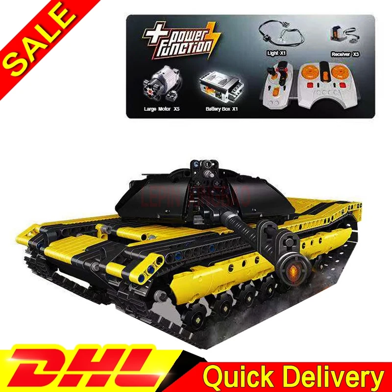 

LP 23005 Technic Series 1580Pcs The Remote Control Tank Set Building Blocks Bricks RC Tank Model Kid Toys Christmas Gift