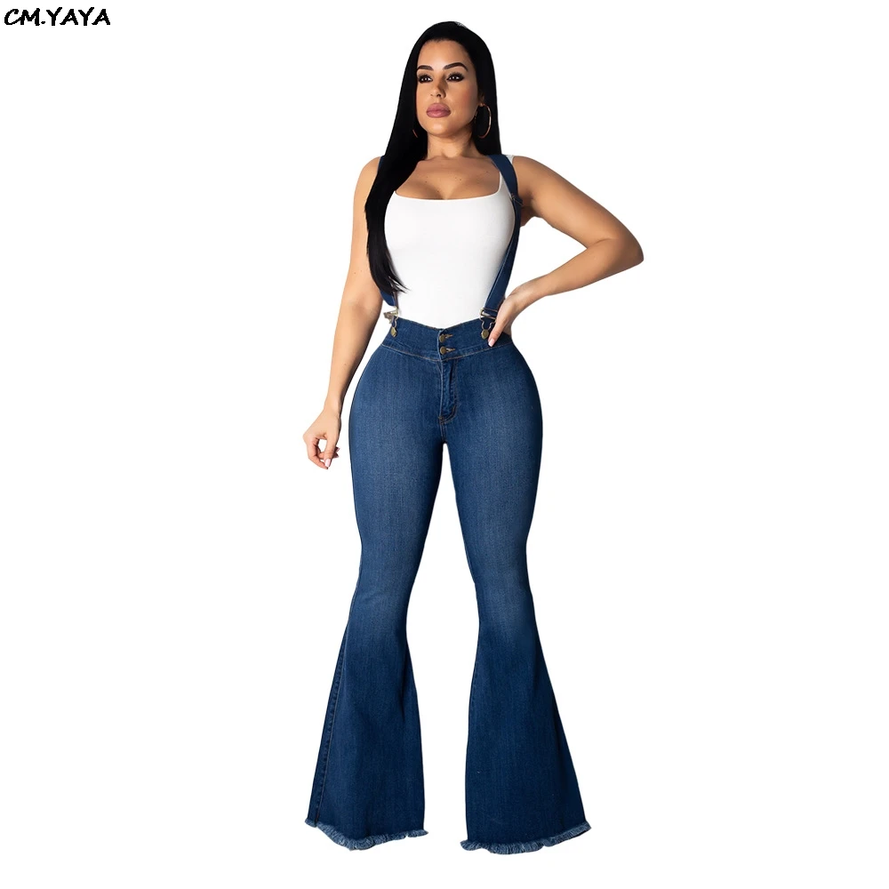 

2019 new women fashion romper wide leg long jeans vintage overalls denim pants casual trousers outfit 5020