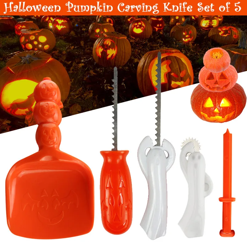 Buy 5pcs Set Pumpkin Carving Kit Cutter Safe