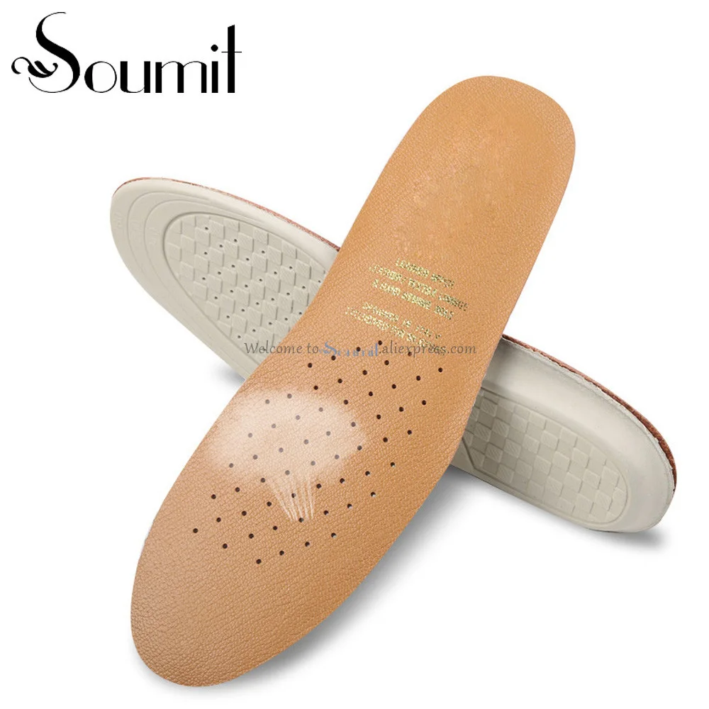 Soumit Full Length Leather Cowskin Orthopedic Insole with Arch Supports