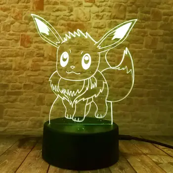 

3D Luminous Lamp LED Colorful Touch Nightlight Sleeping Fairy light Home Decor Eevee Figma Model Toy for Children Birthday gift