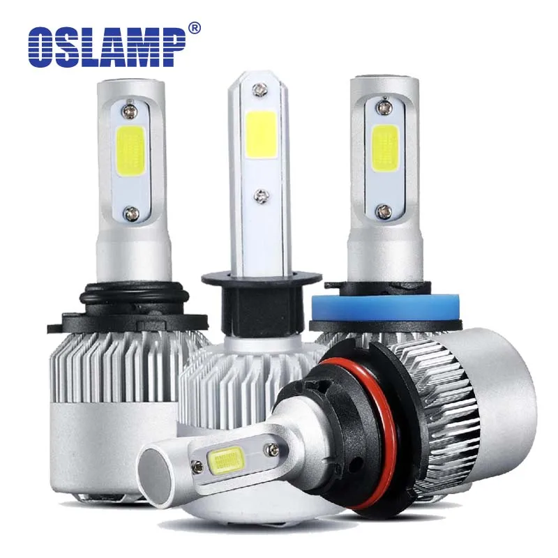 Oslamp H4 светодиодный автомобильный светильник H7 светодиодный H11 9005 9006 H13 головной светильник лампы светодиодные чипы 72W фары для 8000LM H3 H1 авто светодиодный лампы 12v 6500K Вентилятор охлаждения