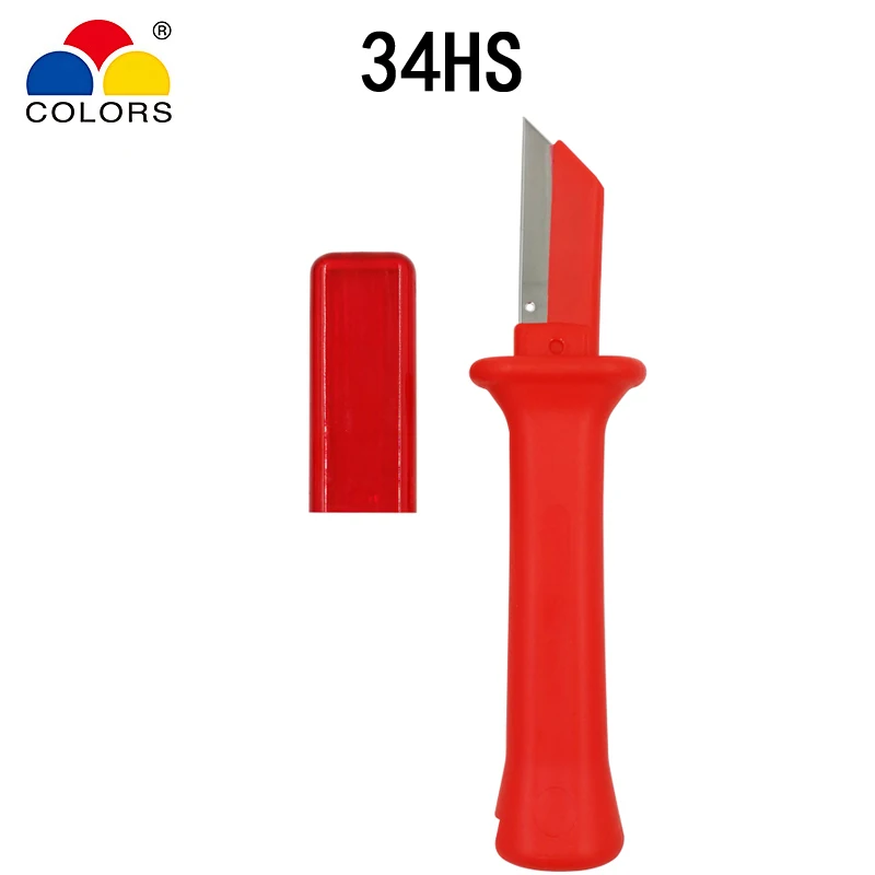 6 цветов Нож для зачистки кабеля немецкий стиль 440c Лезвие ПВХ ручка зачистки область диаметром 50 мм ниже ручные инструменты